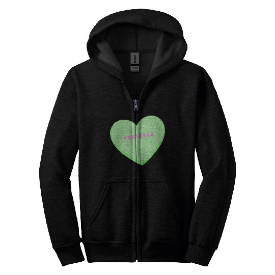 unhinged conversation heart Zip Hoodies