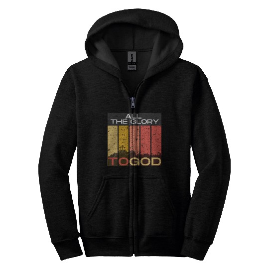 All The Glory to God Zip Hoodies