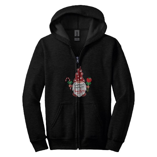 Gnome s Favorite Teacher Zip Hoodies