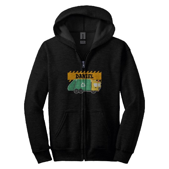 Daniel Trash Truck For Collector Ecologist Garbage Zip Hoodies