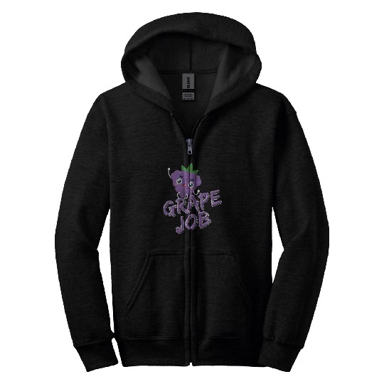 Grape Job Zip Hoodies