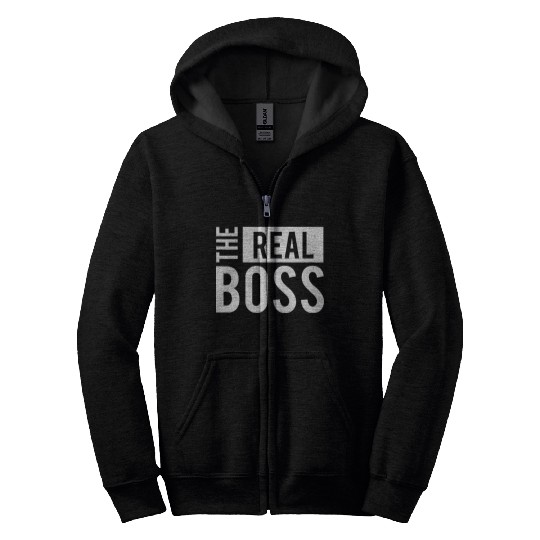 The Real Boss Zip Hoodies