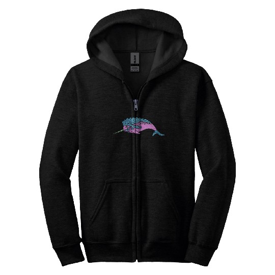 Seapoodle Narwhal Zip Hoodies