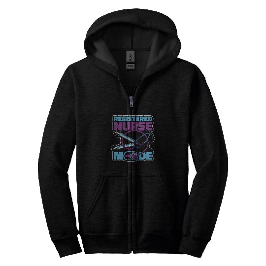Registered Nurse Mode On Hotal Registered Zip Hoodies