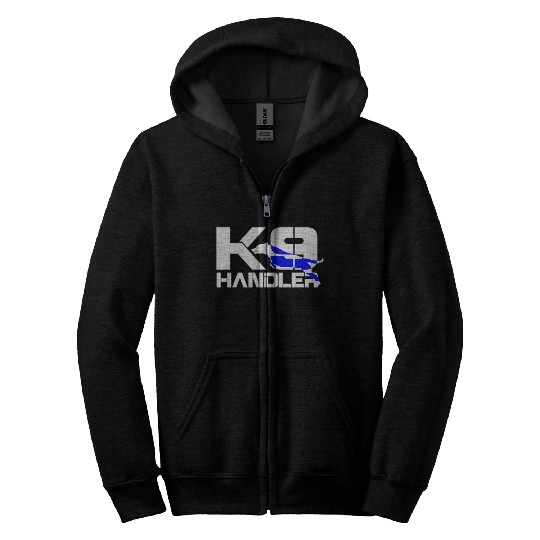 K-9 Handler Police Sheriff Cops Law Enforcement Zip Hoodies