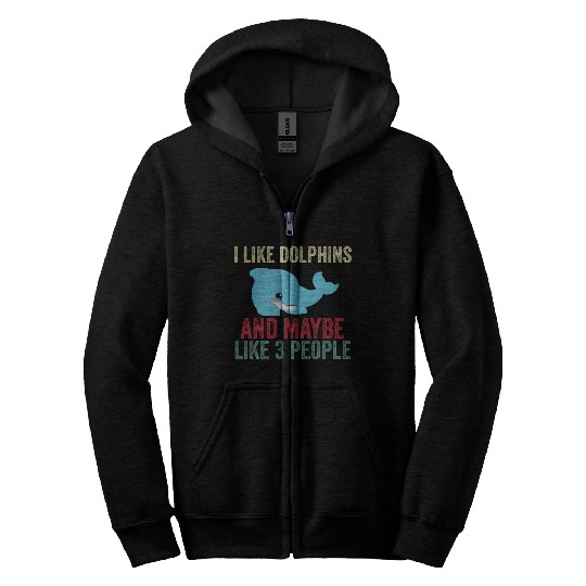 Dolphin Lover Zip Hoodies
