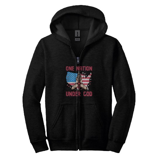 One Nation under God Zip Hoodies