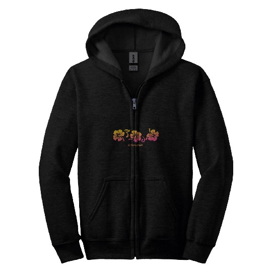Cozumel Mexico Hibiscus Souvenir Vacation Zip Hoodies