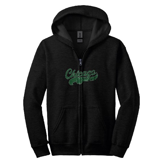 Chicago Shamrock St Patrick'S Day Saint Paddy'S Zip Hoodies