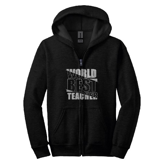 World Best Teacher Zip Hoodies