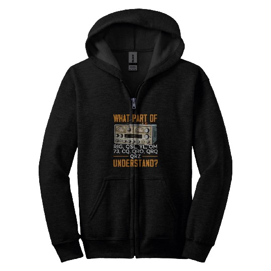 Ham Radio Operator Morse Code Radioactivity Zip Hoodies