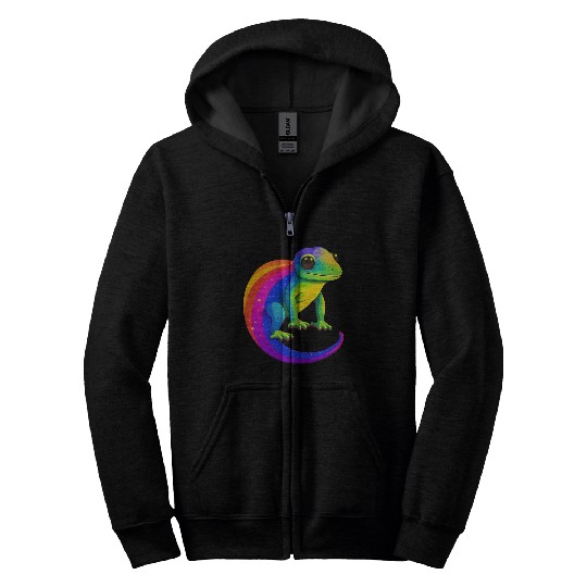 Gay Pride Gecko Zip Hoodies