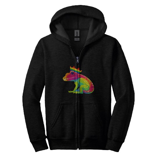Gay Pride Gecko Zip Hoodies