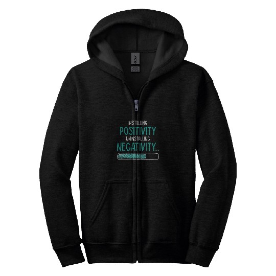 Installing Optimistic People Happiness Positive Zip Hoodies