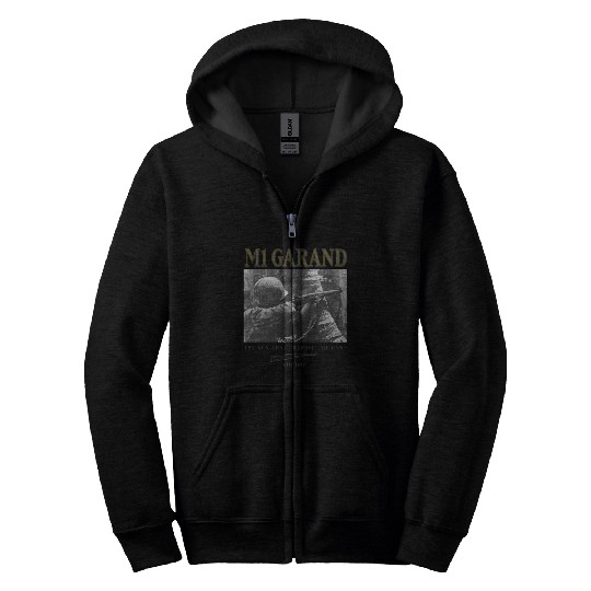 World War 2 Weapon M1 Garand Rifle Zip Hoodies