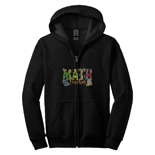 Math Teacher Zip Hoodies