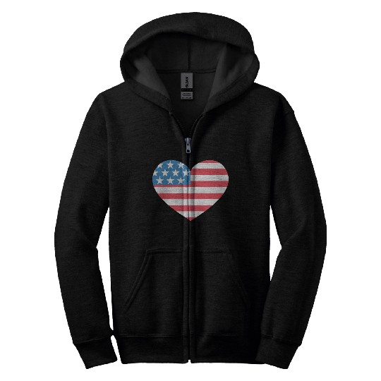 Heart America Zip Hoodies