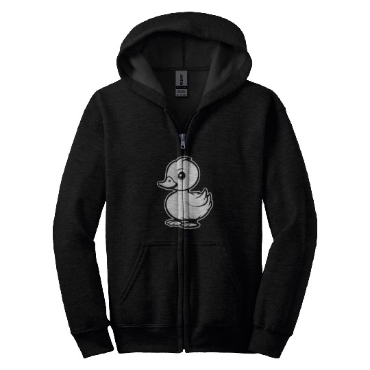 Duck Bird Nature Pond Zip Hoodies