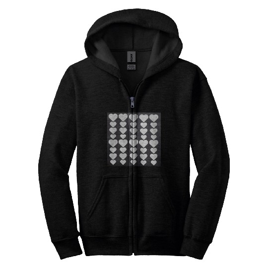 A heart shap Zip Hoodies