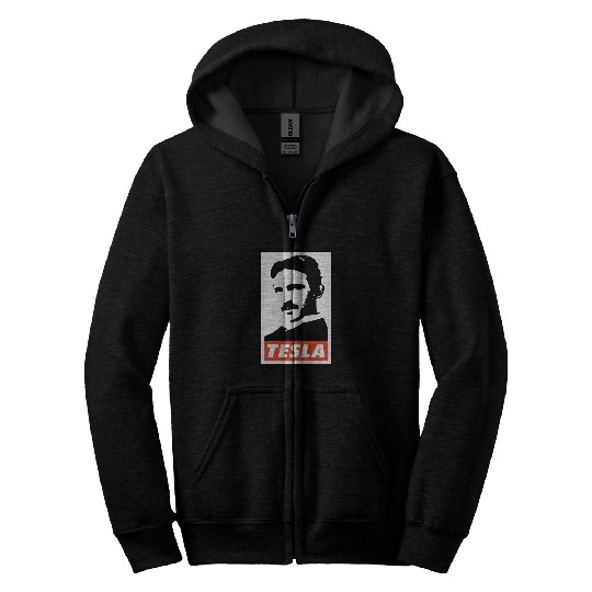 Nikola Tesla Zip Hoodies
