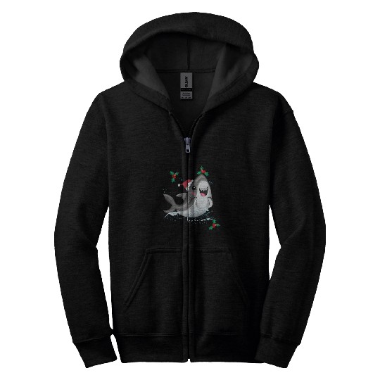 Great White Christmas Zip Hoodies