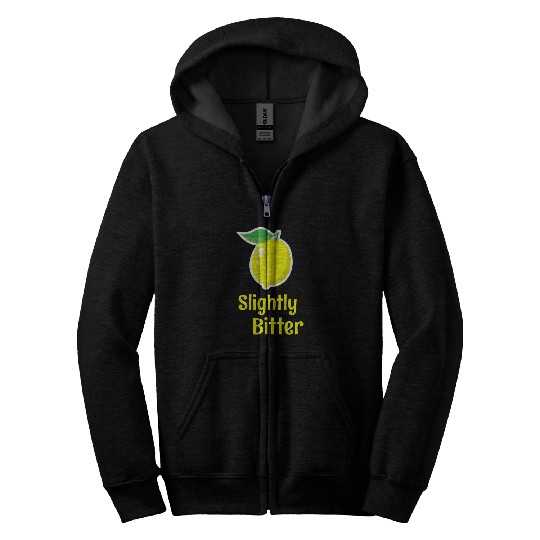 Slightly Bitter Lemon Fruit Zip Hoodies