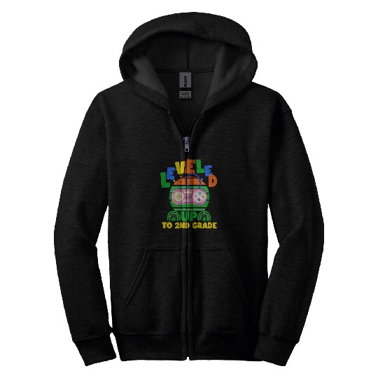 Level up to 2nd grade, back to school Zip Hoodies