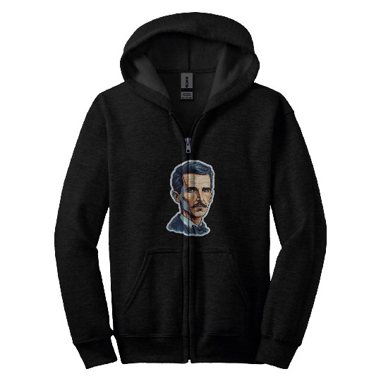 Nikola Tesla Physics Geek Nerd Zip Hoodies