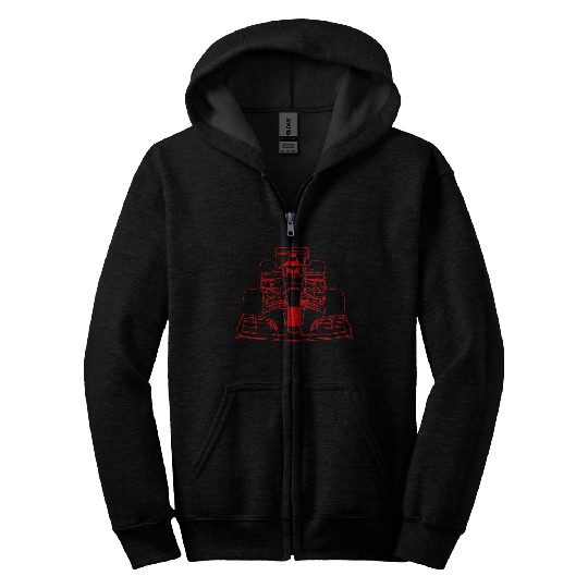 Race car formula racing car red Zip Hoodies