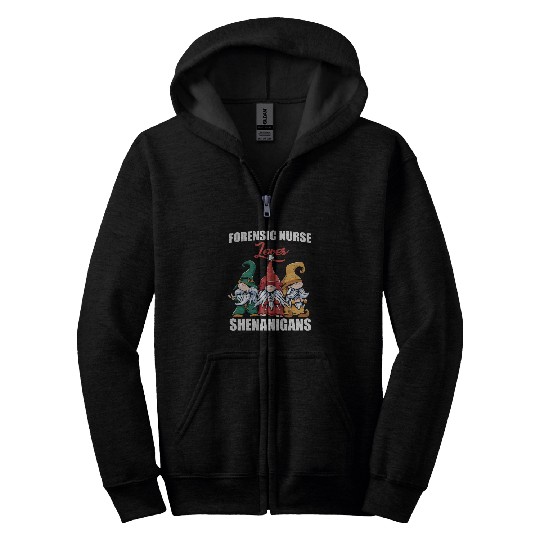 Funny Forensic Nurse St. Patrick's Day Zip Hoodies
