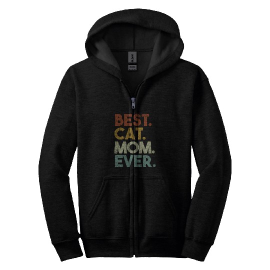 Best Cat Mom Ever Crazy Cat Lady Zip Hoodies