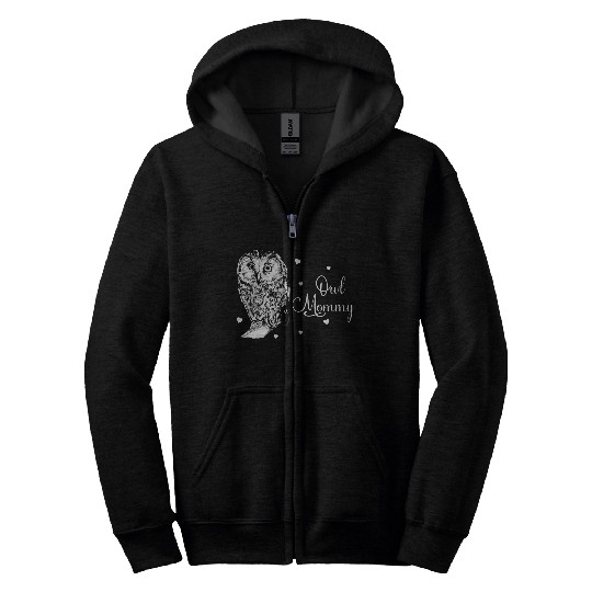 Owl Lover Owl Mom Zip Hoodies