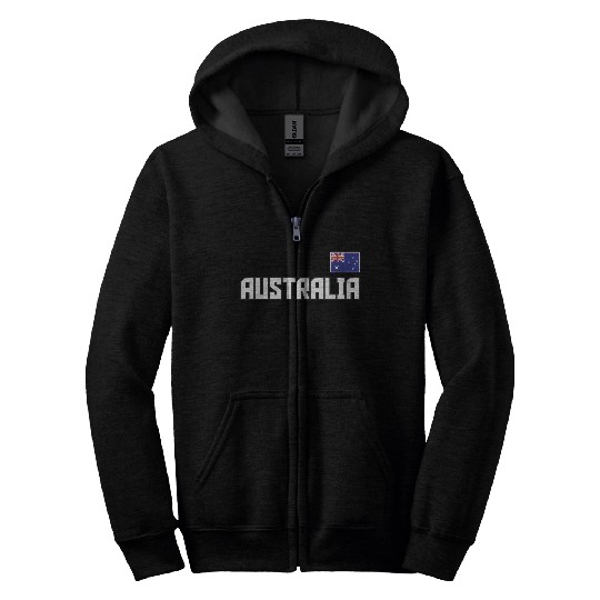 Australia Flag Australian Pride Athletic Style Zip Hoodies