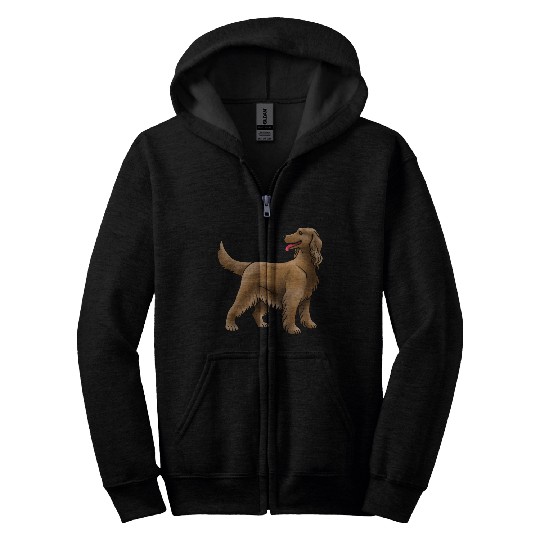 Dog Irish Setter Red Zip Hoodies