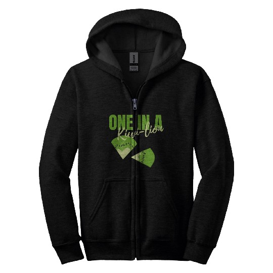 One In A Kiwi Lion Zip Hoodies
