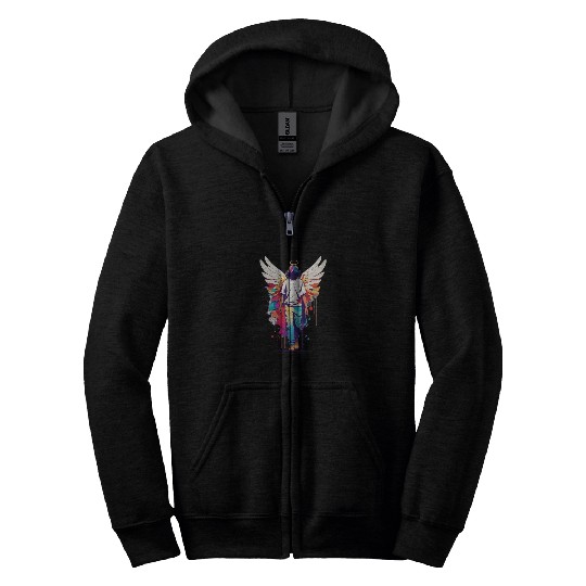 Angel with no face Zip Hoodies