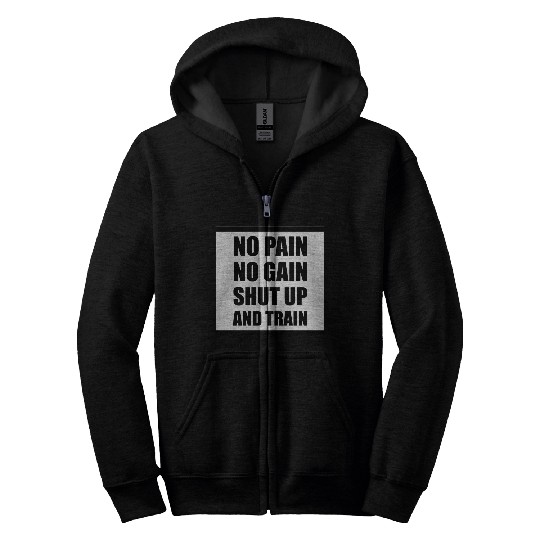 Poster NO PAIN NO GAIN Square Zip Hoodies