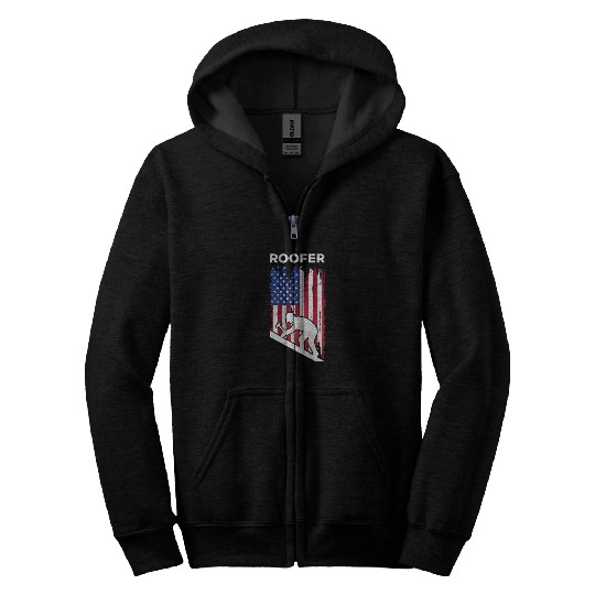 Roofing Worker Roofer Worker Roofer - Roofer US Fl Zip Hoodies