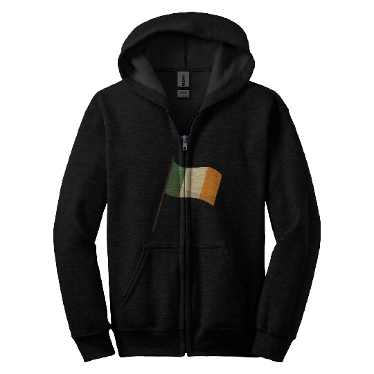 Saint Patricks Day Ireland Flag Zip Hoodies