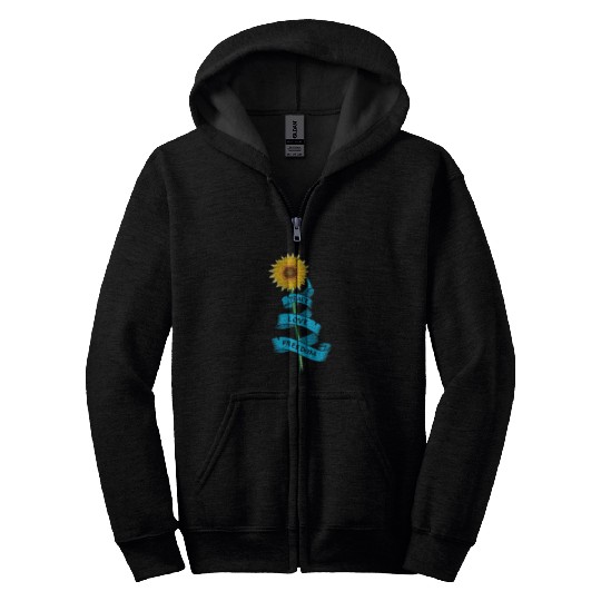 Sunflower Peace love freedom Zip Hoodies