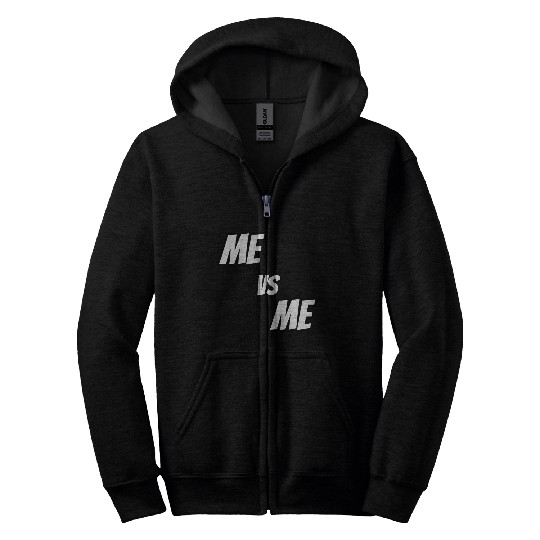 Me vs Me (white) Zip Hoodies