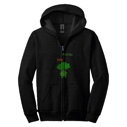 Maybe Broccoli Doesnt Like You Either Funny Kawaii Zip Hoodies