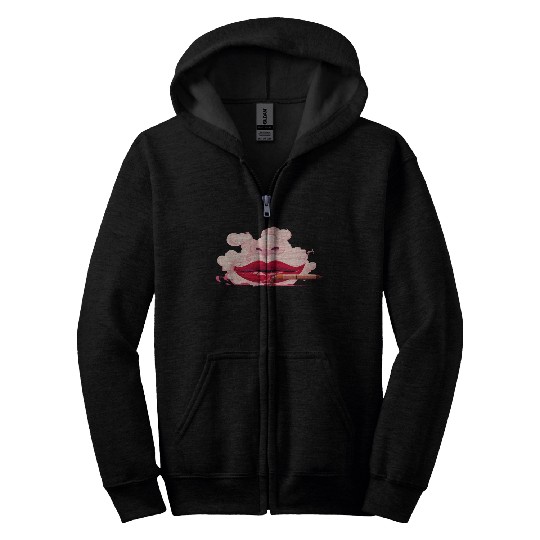 sexy lips Zip Hoodies