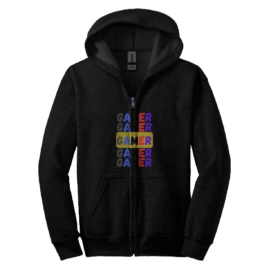 Distressed Retro Gamer Zip Hoodies