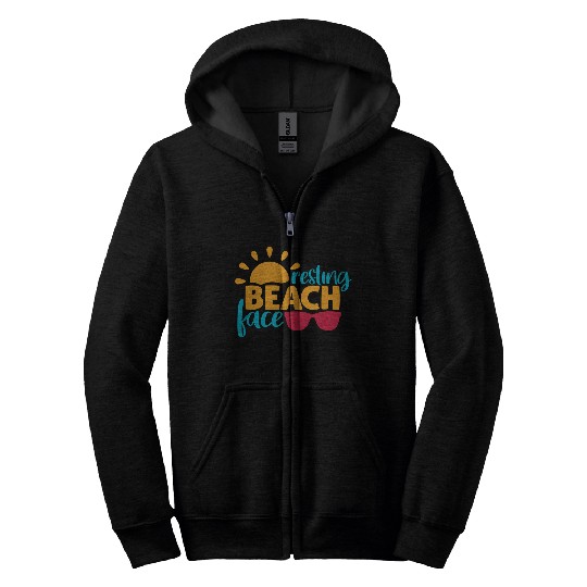 Beach Vacation Tropical Summer Beach Zip Hoodies