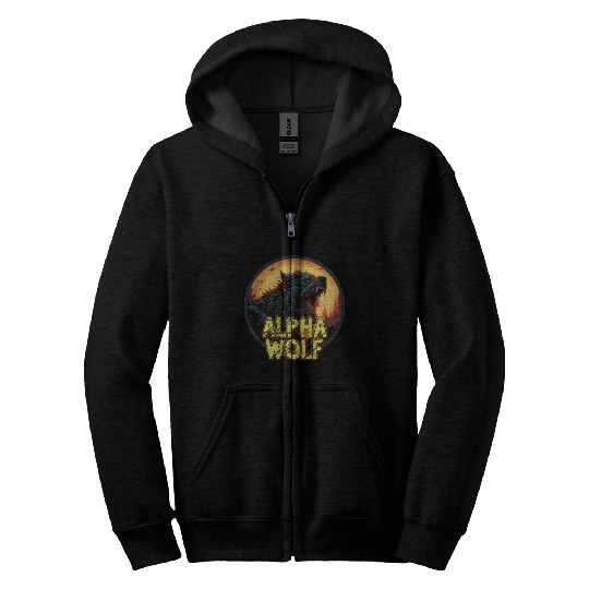 Alpha Wolf Zip Hoodies