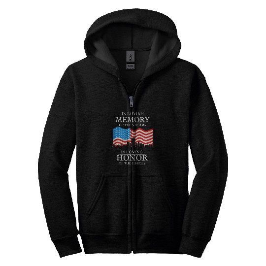 911 in loving memory Zip Hoodies