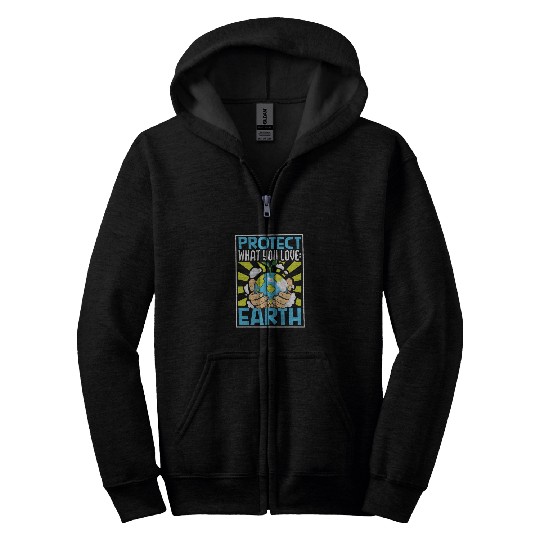 Climate Change Environmental Earth Day Planet Zip Hoodies