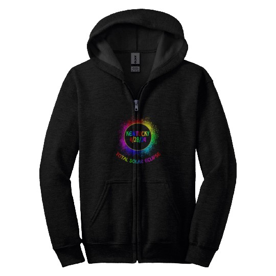 Total Solar Eclipse Kentucky 4/28/24 Kids Eclipse Zip Hoodies