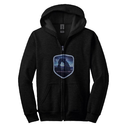 Arches National Park Stickers Zip Hoodies